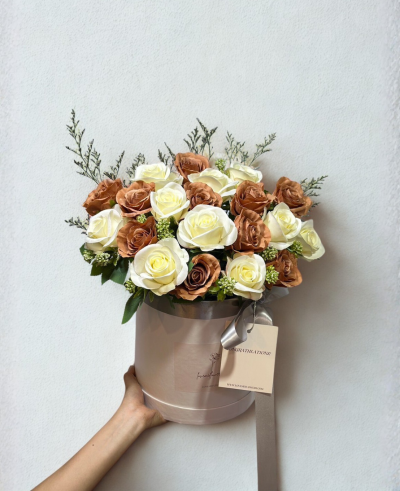[Artificial] Coffee Tone FlowerBox
