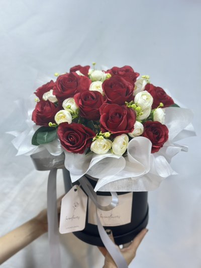 [Artificial] Red Roses Flower Box