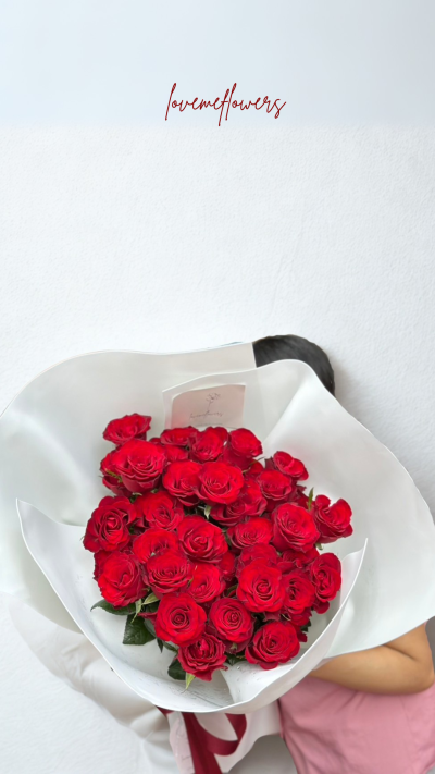 40 Red Roses Trendy Wrapping