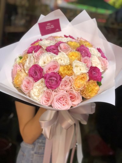 50 Multicolor Roses