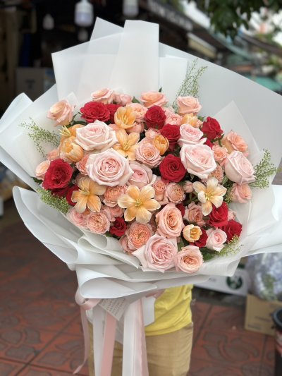 XL Peach Flower Bouquet