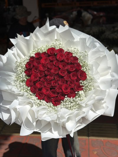 50 Red Rose Extra Wrapping