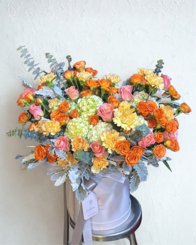 Orange-Peachy flower box