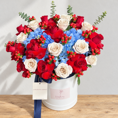 Majestic Red & Blue Harmony FlowerBox