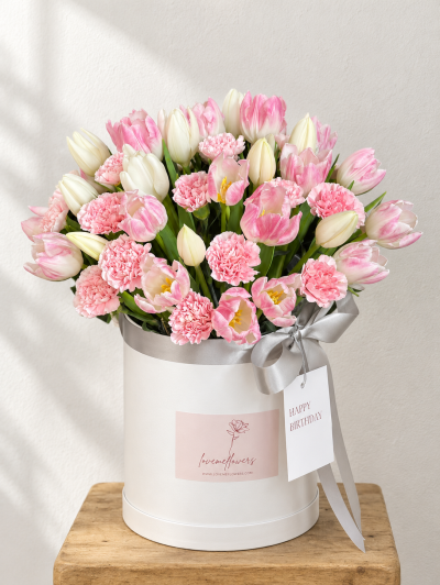 Pastel Tulip Romance Box