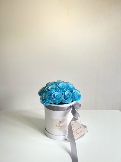 Artificial Premium Blue Rose FlowerBox
