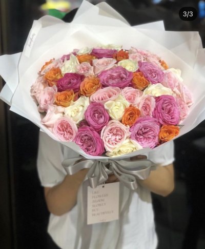 50 Multicolor Roses