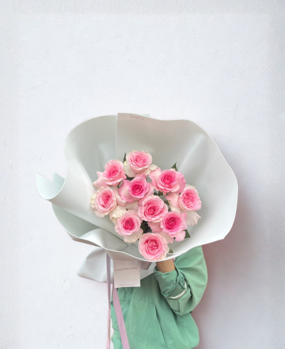 10 Princess Pink Roses Trendy Wrapping
