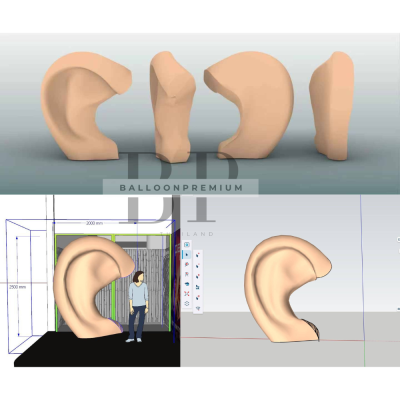 รับผลิตบอลลูนพองลมตามแบบ ลายหู