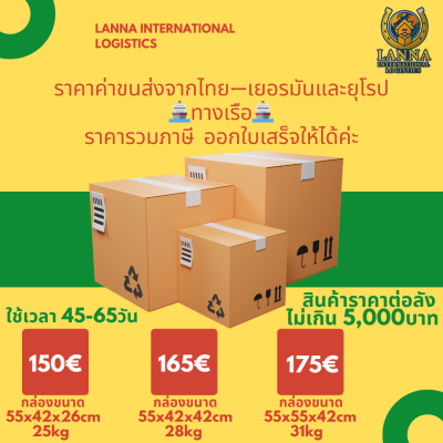 บริการขนส่งสินค้าและพัสดุ ไทย-เยอรมัน และยุโรป.