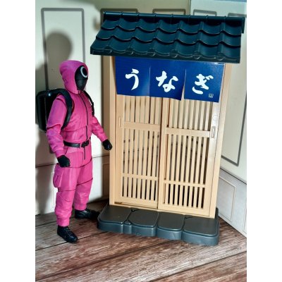 [พร้อมส่งในไทย] ประตูเลื่อน ม่านหน้าร้านญี่ปุ่น  ประตูร้านอาหารจิ๋ว มีม่านกระดาษให้เปลี่ยน ของจิ๋ว