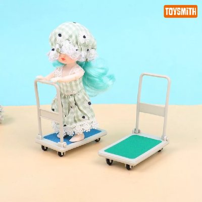 รถเข็น Mini ขนาดเล็ก สําหรับตกแต่งบ้านตุ๊กตา โมเดล ฟิกเกอร์