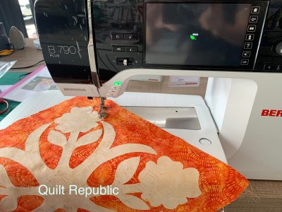 Hawaiian Quilt by Machine