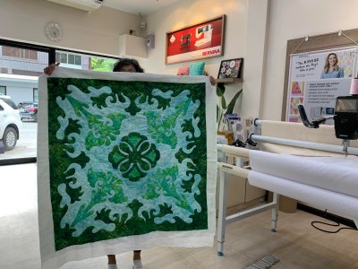 Hawaiian Quilt by Machine