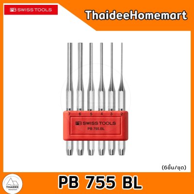 PB SWISS TOOLS ชุดเหล็กส่งปลายตรง 6 ตัว PB 755 BL
