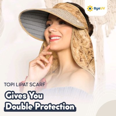 Topi Lipat Scarf Anti UV CVORE