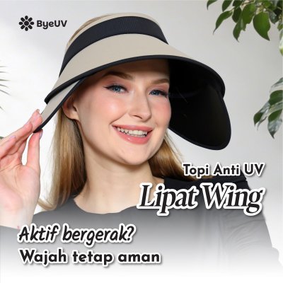 Topi Lipat Wing Anti UV Wanita UPF50+