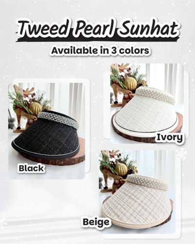 Topi Tweed Pearl Anti UV