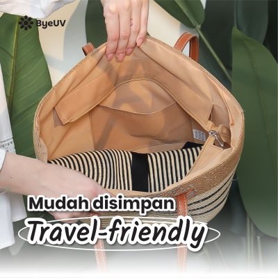 Topi Floppy Stripes Lipat Pantai Anti Panas