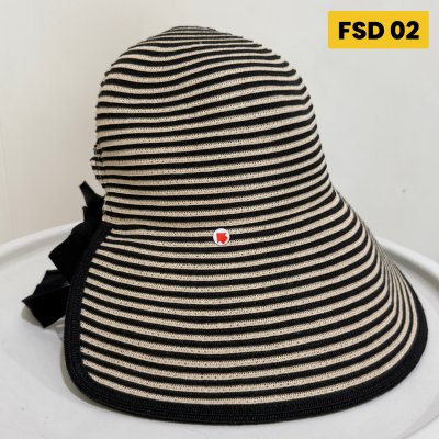 DEFECT SALE Topi Floppy Stripes Lipat Pantai Anti Panas