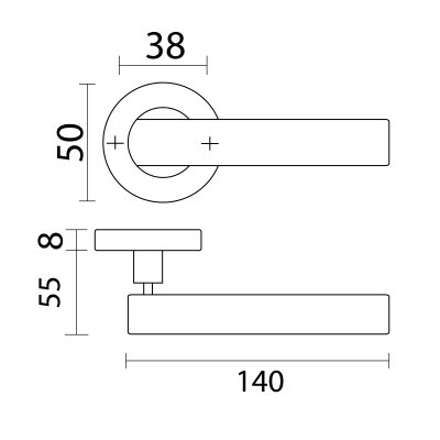 Hollow Lever Handle MTL-014