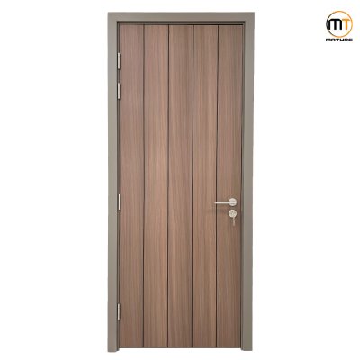 WPC-006 WPC Vacuum Door สี Brown Oak