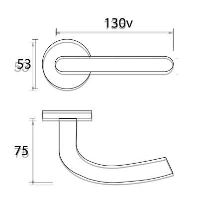 Hollow Lever Handle MTL-006