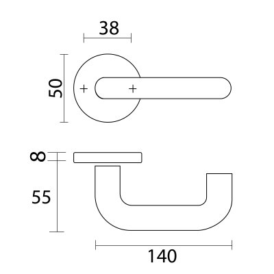Hollow Lever Handle MTL-007
