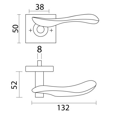 Hollow Lever Handle MTL-008