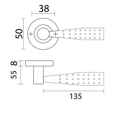 Hollow Lever Handle MTL-012