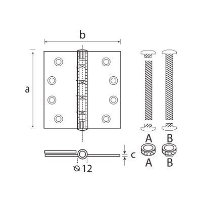 Door Hinge MH-4320HS2BB
