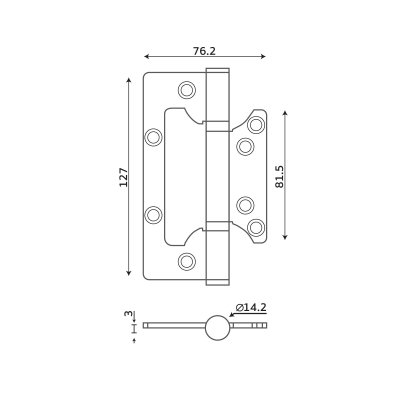 Door Hinge MSH-4320LH2BB