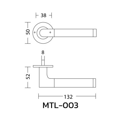 Hollow Lever Handle MTL-003-C