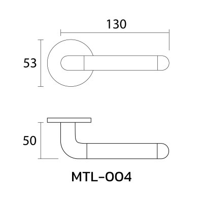 Hollow Lever Handle MTL-004-C