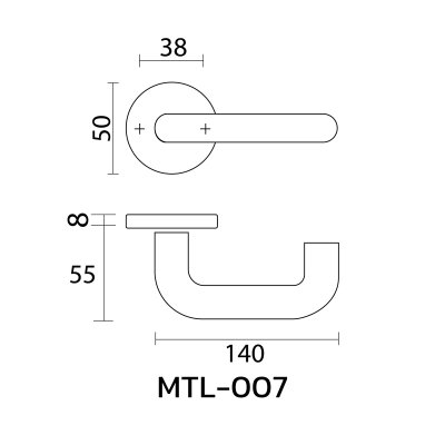 Hollow Lever Handle MTL-007-C
