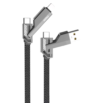 Moov CB02 สายชาร์จมือถือ ชาร์จเร็ว 4 in 1 USB/ Type C/ L Cable Moov CB02 สายชาร์จมือถือ ชาร์จเร็ว 4 in 1 USB/ Type C/ L Cable