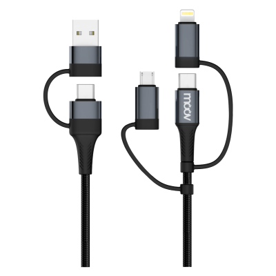 Moov CB05 สายชาร์จ ชาร์จเร็วสูงสุด 60W  5 in 1 Moov CB05 สายชาร์จ ชาร์จเร็วสูงสุด 60W  5 in 1
