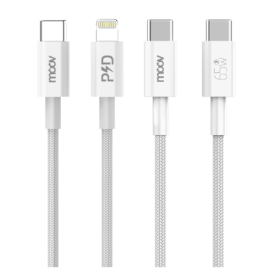 MOOV CB06 สายชาร์จไนลอน 3A, FAST CHARGING 65W MOOV CB06 สายชาร์จไนลอน 3A, FAST CHARGING 65W