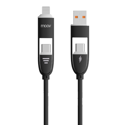 MOOV CB08 สายชาร์จ 4 IN 1 FAST CHARGING 60W ยาว 1.5 เมตร