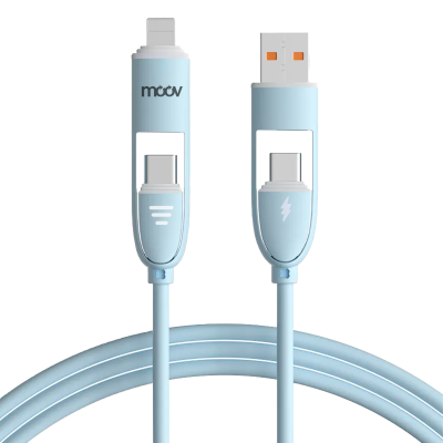 MOOV CB08 สายชาร์จ 4 IN 1 FAST CHARGING 60W ยาว 1.5 เมตร