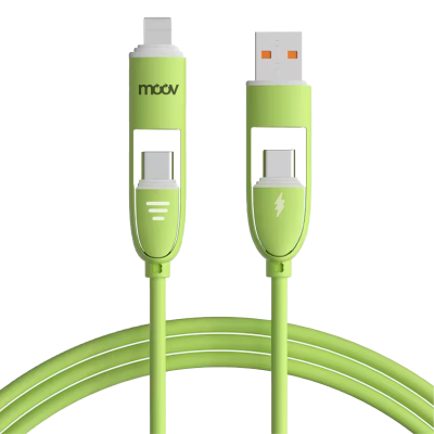 MOOV CB08 สายชาร์จ 4 IN 1 FAST CHARGING 60W ยาว 1.5 เมตร