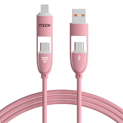 MOOV CB08 สายชาร์จ 4 IN 1 FAST CHARGING 60W ยาว 1.5 เมตร