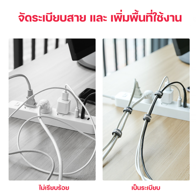 Moov CM02 ที่เก็บสายไฟ ที่เก็บสายชาร์จ สายรัดตีนตุ๊กแก