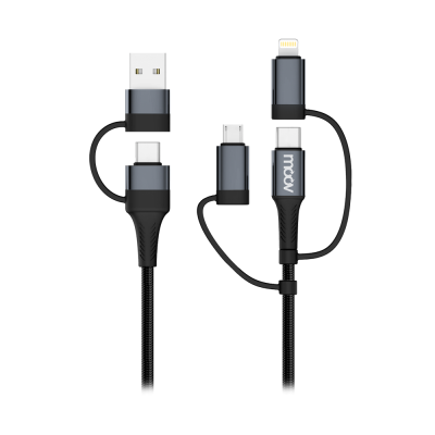 Moov CB05 สายชาร์จ ชาร์จเร็วสูงสุด 60W  5 in 1 Moov CB05 สายชาร์จ ชาร์จเร็วสูงสุด 60W  5 in 1