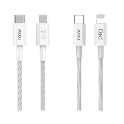MOOV CB06 สายชาร์จไนลอน 3A, FAST CHARGING 65W MOOV CB06 สายชาร์จไนลอน 3A, FAST CHARGING 65W