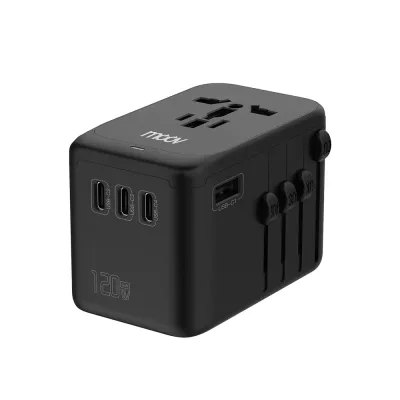 Moov TA07 หัวแปลงปลั๊กไฟ GaN 120W Universal Travel Adapter