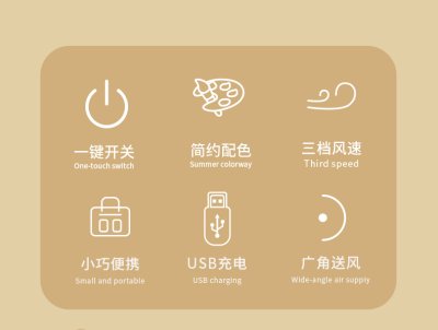 Moov FAN02 พัดลมพกพา USB มือถือ แรงลม 3 ระดับ