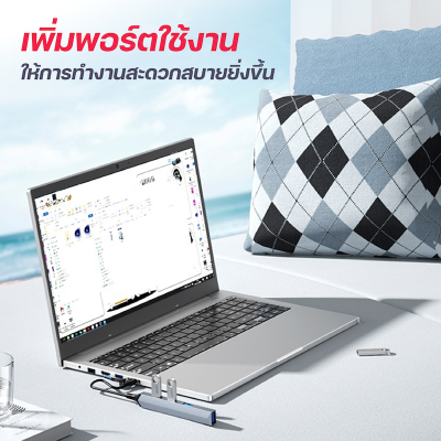 Moov HUB01 2 in 1 USB & Type C ฮับ 4 พอร์ต