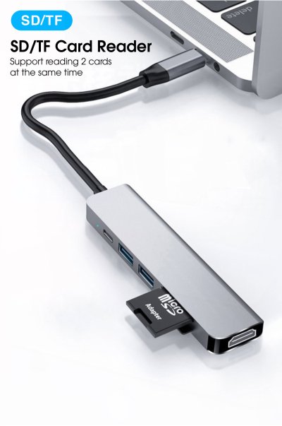 Moov HUB04 USB Hub Type C ฮับ 6 in 1 Moov HUB04 USB Hub Type C ฮับ 6 in 1