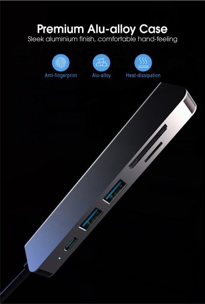 Moov HUB04 USB Hub Type C ฮับ 6 in 1 Moov HUB04 USB Hub Type C ฮับ 6 in 1